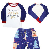 Christmas Family Matching Sleepwear Pajamas Wonderful Time Chandelier Top and Deers Pant With Dog Cloth