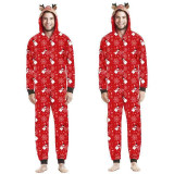 Christmas Family Matching Sleepwear Red Snowmans Snowflakes Onesie Jumpsuit Pajamas