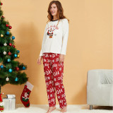 Christmas Family Matching Pajamas Christmas Santa Claus Top and Red Hohoho Pants