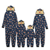Christmas Family Matching Sleepwear Pajamas Christmas Cute Deer Jumpsuits Sets