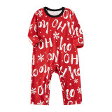 Christmas Family Matching Pajamas Christmas Santa Claus Top and Red Hohoho Pants