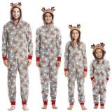 Christmas Family Matching Sleepwear Pajamas Christmas Cute Deer Jumpsuits Sets