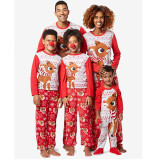 Christmas Family Matching Pajamas Christmas Red Vivid Deer Christmas Pajamas Sets