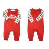 Christmas Family Matching Sleepwear Pajamas Red Merry Christmas Pajamas Sets With Dog Cloth