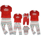 Christmas Family Matching Sleepwear Pajamas Red Merry Christmas Pajamas Sets With Dog Cloth