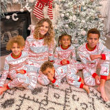 Christmas Family Matching Pajamas Christmas Seamless Deers Snowflakes Family Pajamas Sets