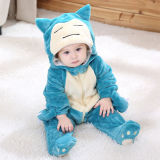 Baby Blue Snorlax Onesie Kigurumi Fannel Pajamas Halloween Costumes for Unisex Baby