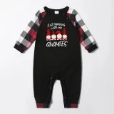 Plus Size Christmas Family Matching Pajamas Sets Just Hanging With My Gnomies Plaids Pajamas Sets