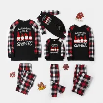 Plus Size Christmas Family Matching Pajamas Sets Just Hanging With My Gnomies Plaids Pajamas Sets