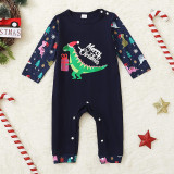 Christmas Family Matching Sleepwear Pajamas Sets Merry Christmas Slogan Dinosaur Tops And Pants