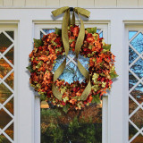 Thanksgiving Hydrangea Hang Door Wreath for Front Door Thanksgiving Day Holiday Indoor Home Decor