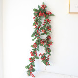 Christmas Thanksgiving Day Red Berry Artificial Rattan for Front Door Indoor Home Décor