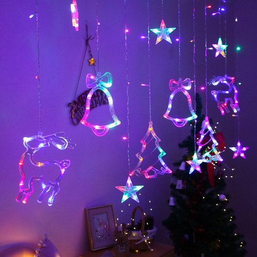 Christmas Decoration Twinkle Star Deer Bell Trees Lights USB Powered for Indoor Wedding Party