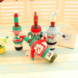 Christmas Wine Bottle Cover Handmade Sweater Santa Claus Snowman Reindeer Wine Bottle Covers