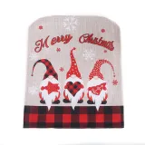 Christmas Chair Covers Slogan Gnome Snowflake Dining Chair Decoration for Xmas Holiday