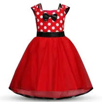 Christmas Baby Girl Polka Dot Short Sleeve Skirt
