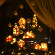 Christmas String LED Lights Hanging String Window Silhouette Lights Decoration with Suction Cup