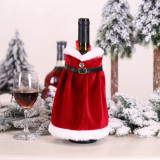 Christmas Wine Bottle Covers Set Dress Skirt Wine Bottle Decoration Red Wine Bag