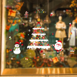 Christmas Window Wall Stickers Santa Claus Snowman Xmas Tree Cake Christmas Decoration
