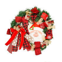 Christmas & Thanksgiving with Santa Claus Wreath for Front Door Christmas Holiday Indoor Home Decor