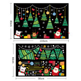 Christmas Window Wall Stickers Santa Claus Reindeer Bunting Christmas Decoration