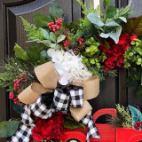 Christmas Truck Wreath Front Door Hanging Decoration