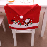 Christmas Chair Covers Santa Claus Snowman Trees Dining Chair Decoration for Xmas Holiday