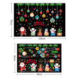 Christmas Window Wall Stickers Santa Claus Train Hanging Xmas Decoration