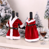 Christmas Wine Bottle Covers Set Dress Skirt Wine Bottle Decoration Red Wine Bag