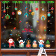 Christmas Window Wall Stickers Santa Claus Train Hanging Xmas Decoration