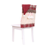 Christmas Chair Covers Santa Claus Snowman Dining Chair Decoration for Xmas Holiday