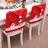 Christmas Chair Covers Santa Claus Snowman Trees Dining Chair Decoration for Xmas Holiday