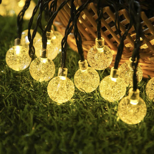 Christmas Decoration Twinkle Crystal Ball Lights Solar Powered for Yard Home Wedding Party