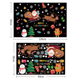 Christmas Window Wall Stickers Santa Claus Hot Air Balloon Christmas Decoration