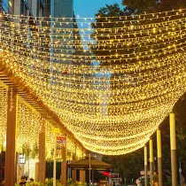 Christmas Decoration Twinkle Star Lights Solar Powered 8 Modes Fairy Lights