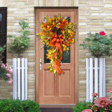 Thanksgiving Maple Leaves Hanging Ornaments Door Wreath for Front Door Indoor Home Decor