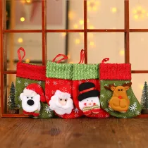 Christmas Snowflake Stocks Decoration Santa Candies Christmas Stocks Gifts Bag