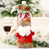 Christmas Wine Bottle Cover Three-Dimensional Santa Claus Wine Bottle Cover Ornaments Christmas Party New Year Decorations Gifts