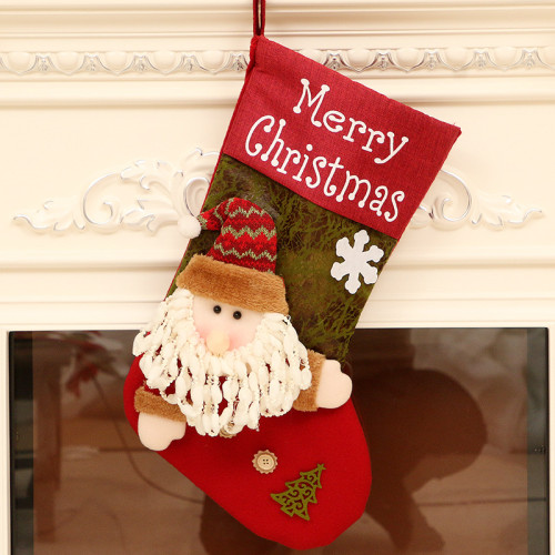Christmas Stocking Socks Gift Bag for Tree Decoration Christmas Ornament Candy Pouch Bag