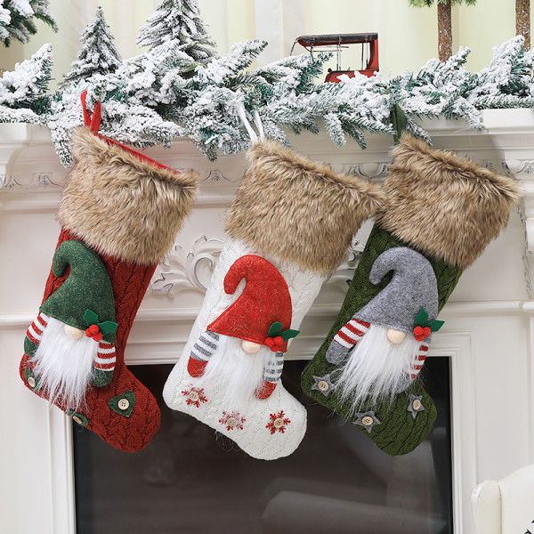 Christmas Decoration Gnome Faceless Santa Claus Christmas Gift Socks