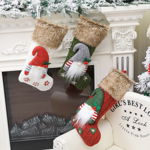 Christmas Decoration Gnome Faceless Santa Claus Christmas Gift Socks