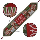 Christmas Decoration Knitted Fabric Santa Claus Creative Tablecloth