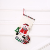 Christmas Snowflakes Santa Deer Bear Snowman Socks Gifts Bags Decoration