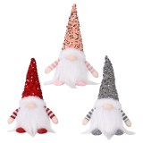 Christmas Decoration Sequins With Lights Rudolph Doll Glowing Faceless Doll Ornaments