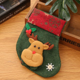 Christmas Red Snowflakes Santa Deer Bear Snowman Socks Gifts Bags Decoration