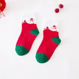 5 Pairs Of Children's Christmas Winter Autumn Cotton Soft Cute Socks