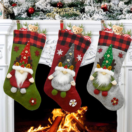 Christmas Gnome Socks Bags Gifts Christmas Decoration