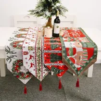 Christmas Decoration Knitted Fabric Santa Claus Creative Tablecloth