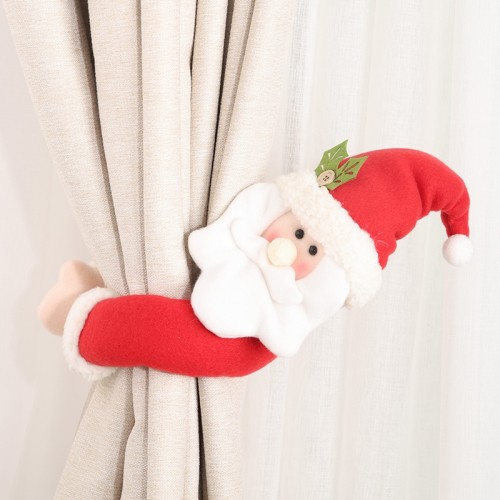 Christmas Santa Claus Snowman Elk Curtain Buckle Window Decoration