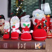 Christmas Decoration Home Red Christmas Tree Decoration Socks Pendant Hold Candies